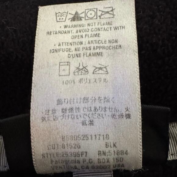 Patagonia Full Zip Synchilla  Pocket Snap Jacket Men’s Large Black/Black - Picture 9 of 9